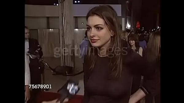 Show Anne Hathaway in her infamous see-through top warm Clips