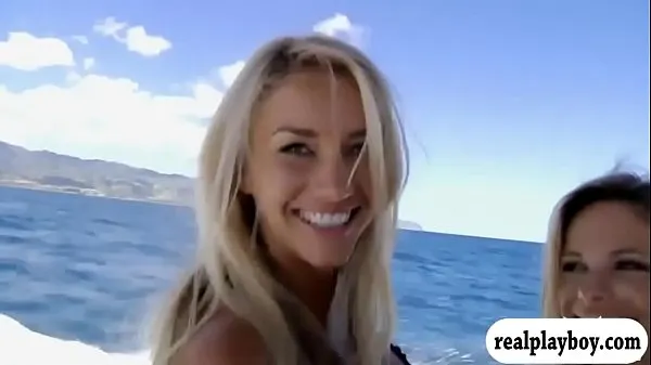 Show Badass babes swam in shark cage and snowboarding while naked warm Clips