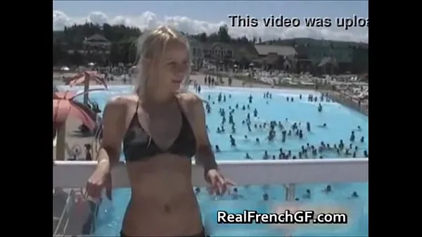 Vis frenchgfs fuck blonde hard blowjob cum french girlfriend suck at swimming pool varme Clips