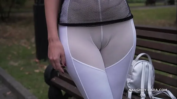 Show See-through outfit in public warm Clips
