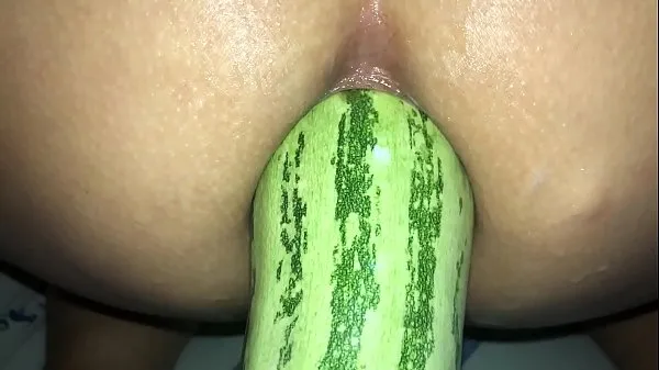 Show extreme anal dilation - zucchini warm Clips