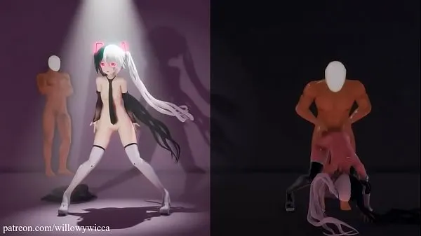 Show Front and back lovers-Hatsune Miku warm Clips