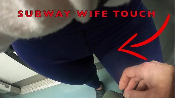 Show My Wife Let Older Unknown Man to Touch her Pussy Lips Over her Spandex Leggings in Subway warm Clips