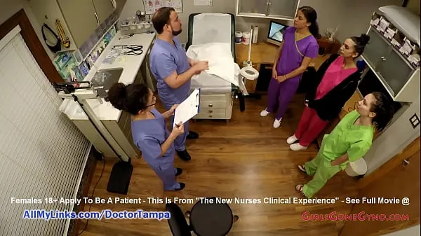 Laat CNA Interna Reina, Lenna Lux, Angelica Cruz Preform First Experience Medically Checking Patients While Instructor Nurse Lilith Rose and Doctor Tampa Look On To Assess What The New Nurses Have Learned During Their Classes warme clips zien