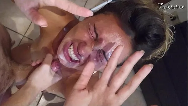 Show Girl orgasms multiple times and in all positions. (at 7.4, 22.4, 37.2). BLOWJOB FEET UP with epic huge facial as a REWARD - FRENCH audio warm Clips