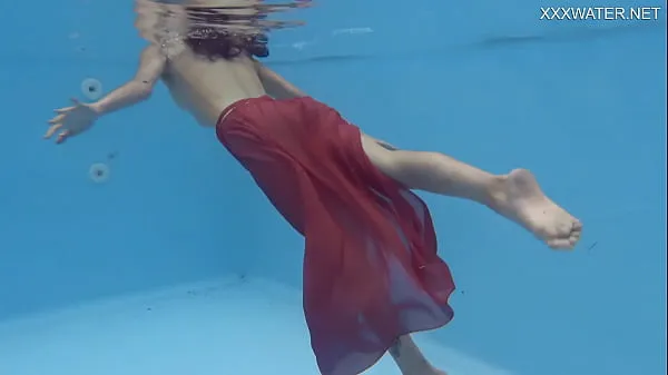 Show Tiny skinny pornstar Hermione Ganger in the pool warm Clips