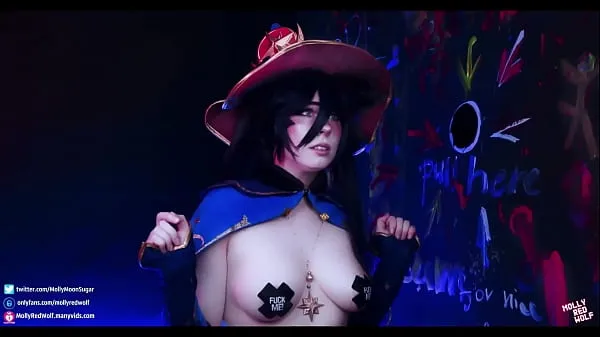 Pokaži Genshin impact Mona cosplay hard-core tople posnetke