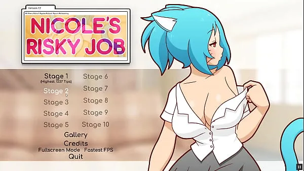 Show Nicole Risky Job [Hentai game PornPlay ] Ep.2 fondling tits to attract more customers warm Clips