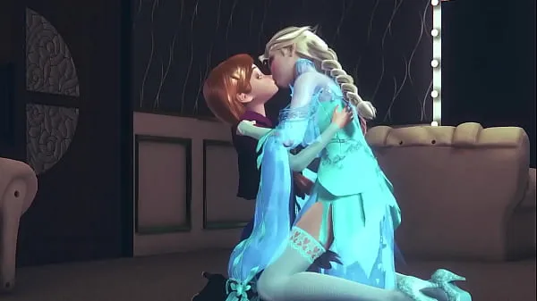 Visa Futa Elsa fingering and fucking Anna | Frozen Parody varma klipp