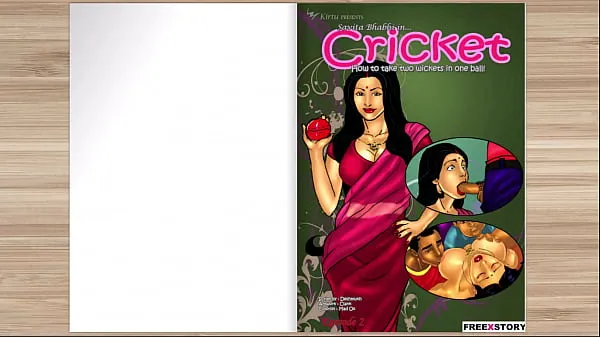 Show Savita Bhabhi Episode two The Cricket How to take two wickets in one ball with voice over in English warm Clips