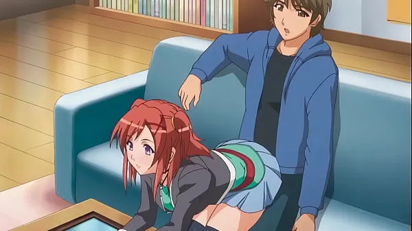 Tunjukkan step Brother gets a boner when step Sister sits on him - Hentai [Subtitled Klip hangat